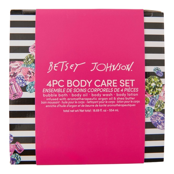 Betsey Johnson 4-Piece Body Care Set in Berry Vanilla Scent - Picture 2 of 2